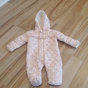 Chloe Louise Pastel Pink Baby Snowsuit 6-12mos